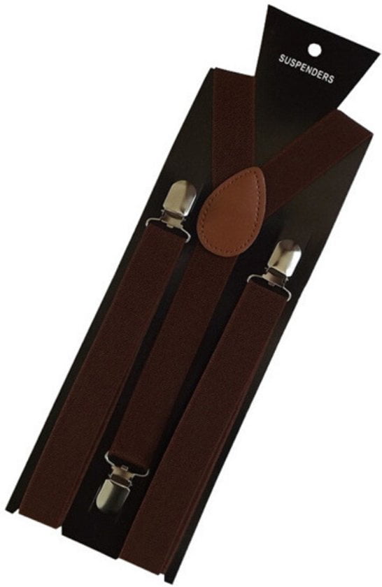 Elastische Bretels - Bruin - one size leukste bretels on a budget