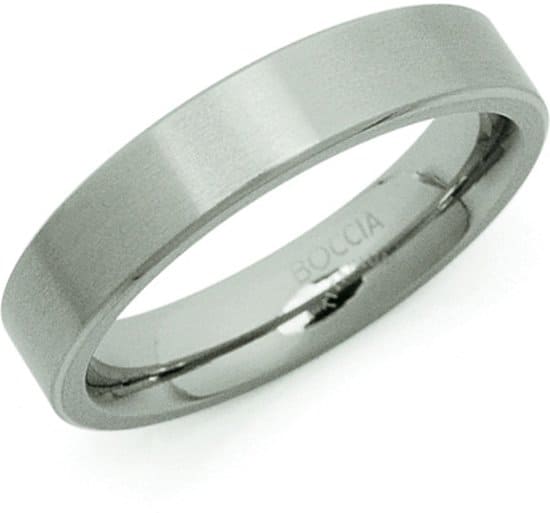 Titanium heren ring zonder patroon zilver
